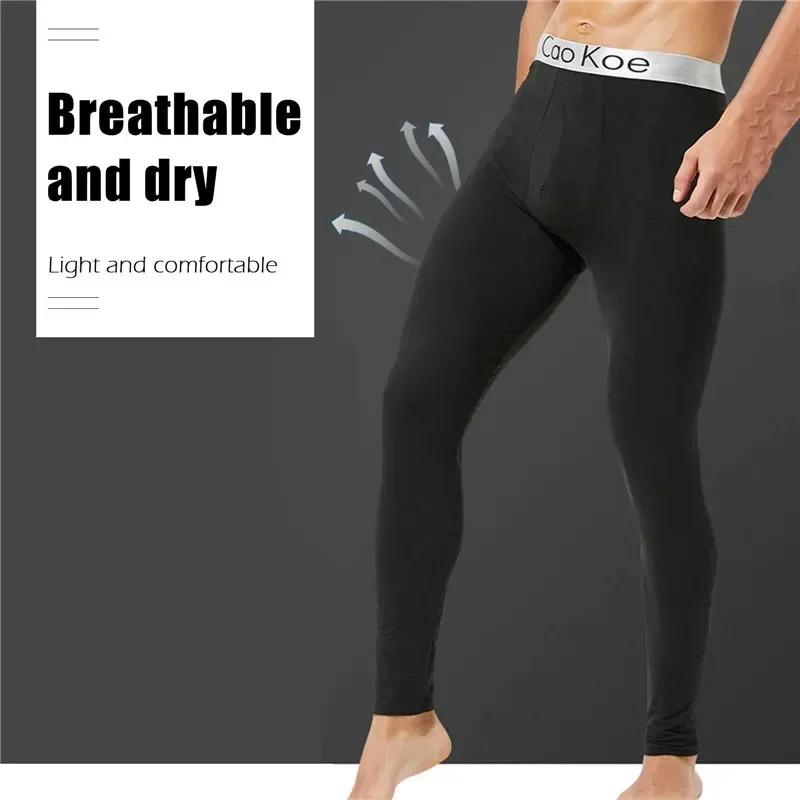 Skin-friendly Leggings Underwear Soft Male Comfortable Elastic Winter Thermal Warm Long Men Tights Johns Pants