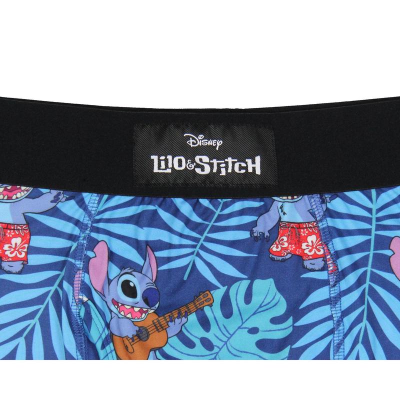 Disney Men's Lilo And Stitch Ukulele And Surf Boxers Boxer Briefs Underwear For Adults