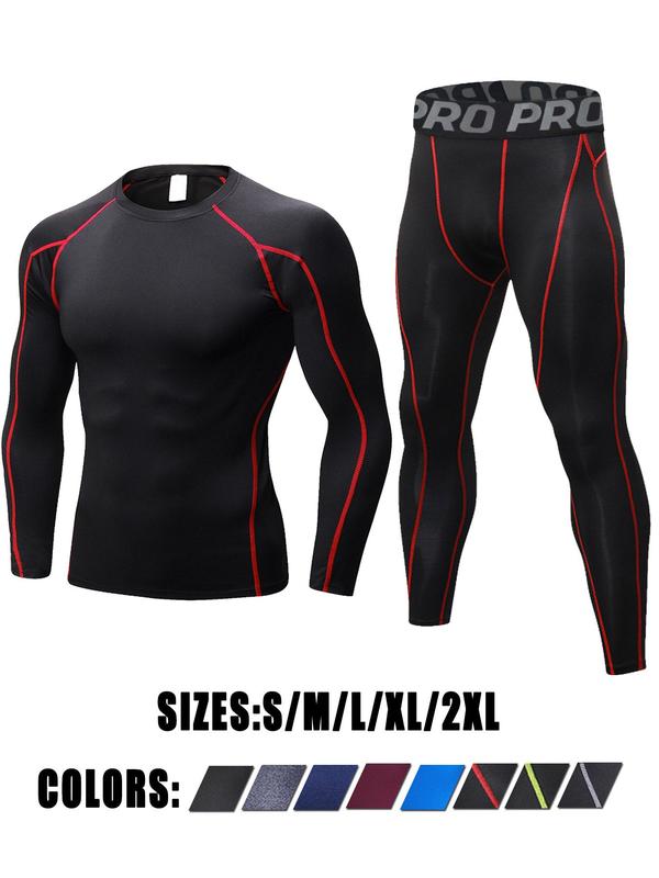 Thermal Underwear Mens Long Johns for Men Thermal Underwear Set Long Sleeve Base Layer Compression Suit Thermals Top & Bottom for Workout Skiing Running, Cotton Under Clothes,  Warm Underwear Set, Fall Clothings 2024