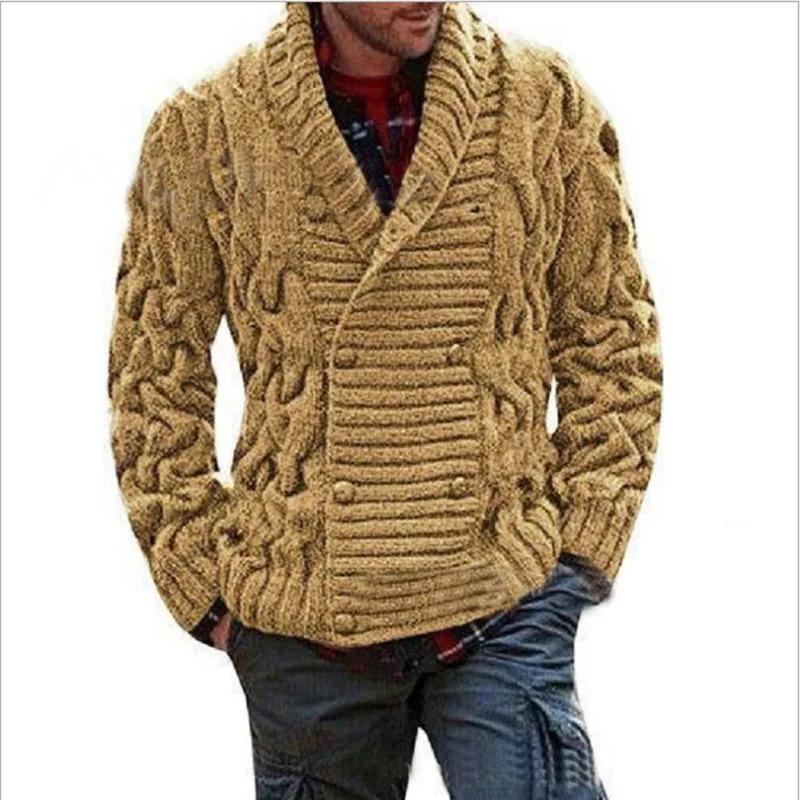 Winter Autumn Men Cardigan Sweater Men's V Neck Warm Knitting Sweaters Male Casual Slim Fit Jumper Clothes Jacket Coat Male 2021