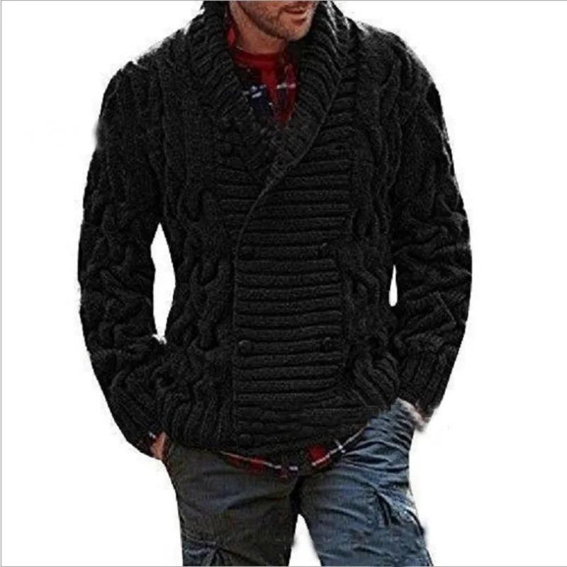 Winter Autumn Men Cardigan Sweater Men's V Neck Warm Knitting Sweaters Male Casual Slim Fit Jumper Clothes Jacket Coat Male 2021