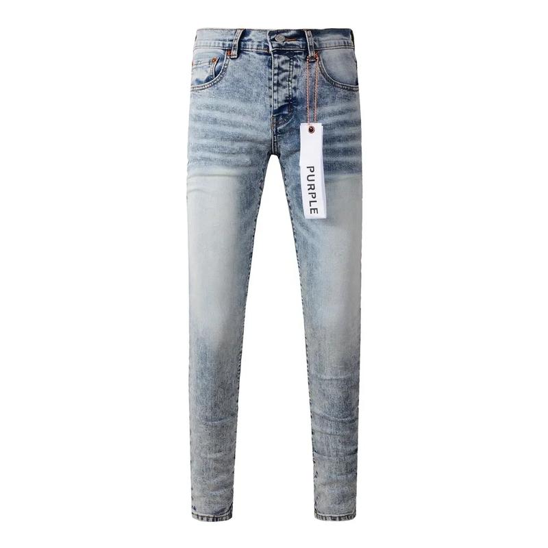 Purple Jeans Light Tie Dyed Snowflake High end Wash 9053 2024 New Fashion Trend High quality Jeans