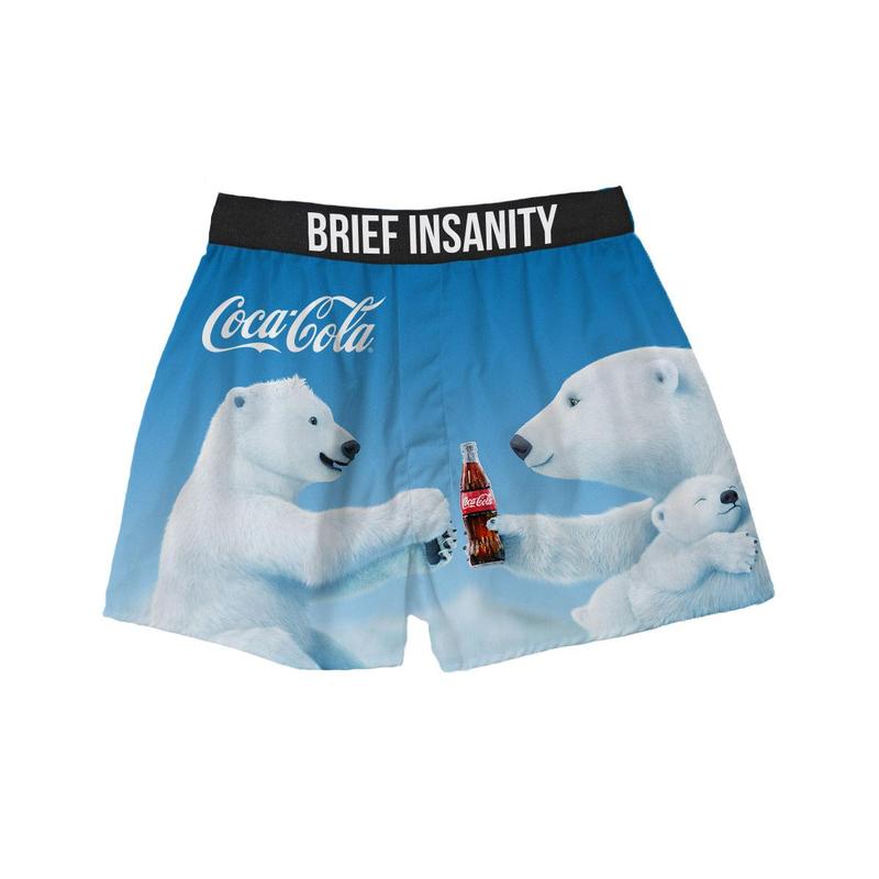 Coca-Cola Polar Bear Breathable Boxer Shorts Underwear S-XXL