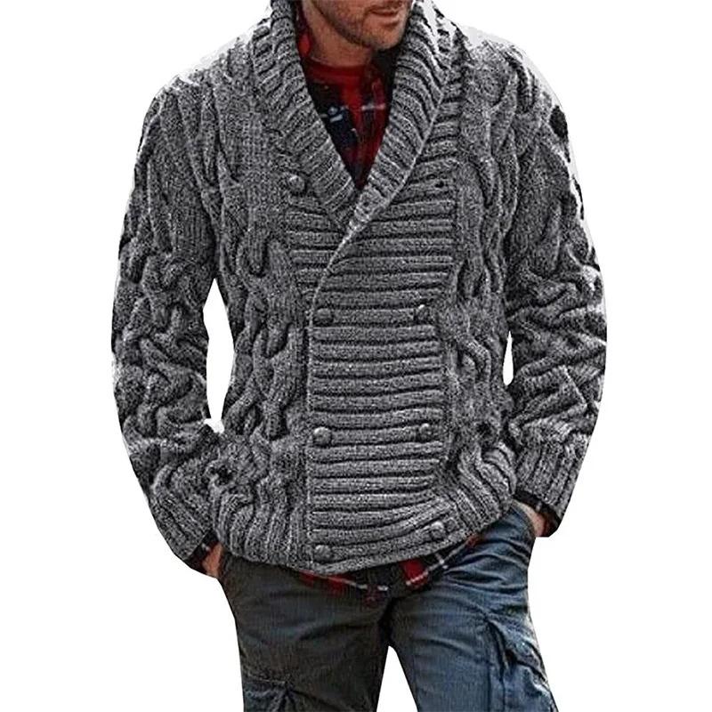 Winter Autumn Men Cardigan Sweater Men's V Neck Warm Knitting Sweaters Male Casual Slim Fit Jumper Clothes Jacket Coat Male 2021