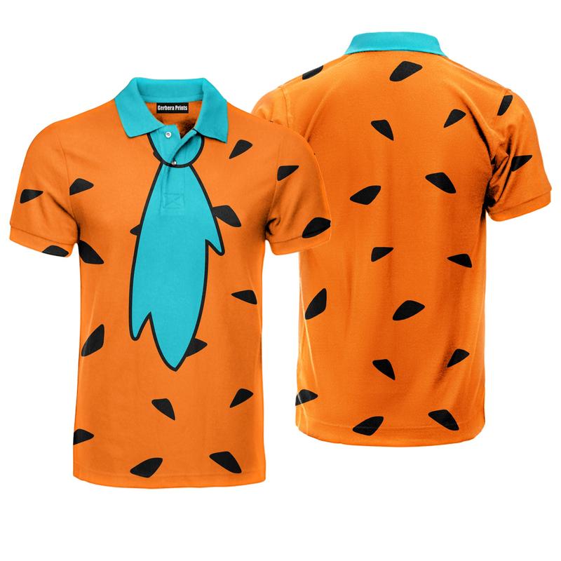 The Flintstone Guy - Funny Golf Polo, Unique Men Polo Shirt, Gift for Golf Lover