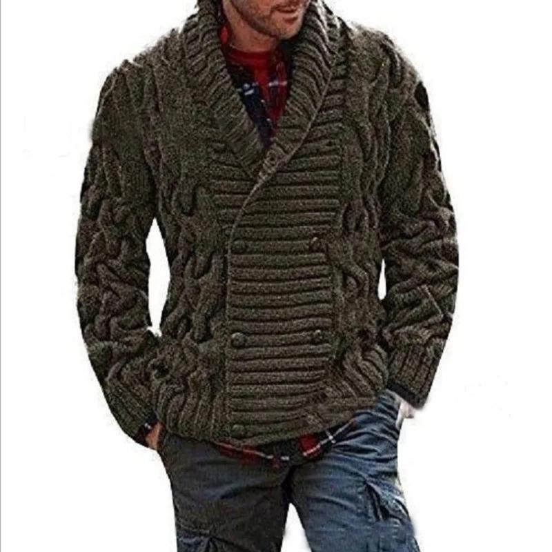 Winter Autumn Men Cardigan Sweater Men's V Neck Warm Knitting Sweaters Male Casual Slim Fit Jumper Clothes Jacket Coat Male 2021