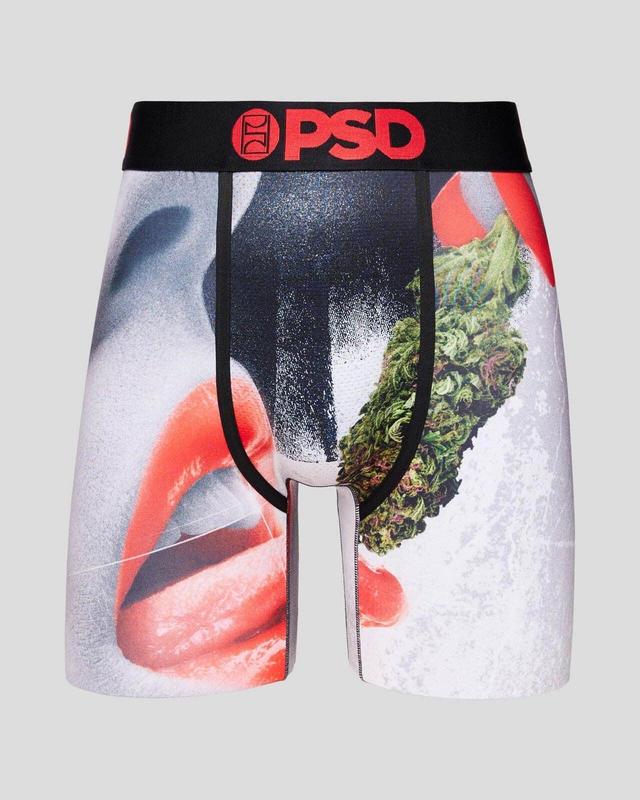 PSD Underwear Men's Stretch Elastic Wide Band Boxer Brief Underwear Bottom Breathable, Moisture-Wicking Fabric