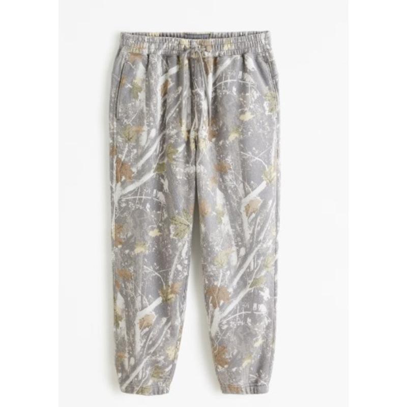 Camouflage printed fleece trousersfor men and women with pocketsoversized baggy sweatpants Casual Cotton Clothing Hoodie Long Sleeve Menswear Basic Fashion Kangaroo Leaf Long Loose Overalls Pullover