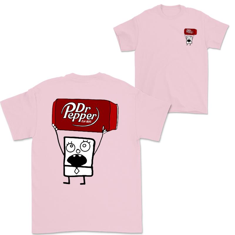 Dr Pepper Doodlebob T-shirt , Doodlebob Shirt, Dr Pepper Shirt, Double Sided Graphic Printed Unisex Classic  Cotton T-Shirts in all Sizes all Colors for Men and for Women