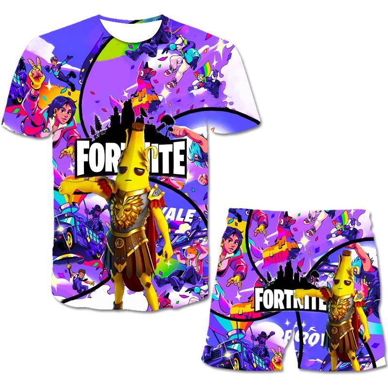 Fortnite Shirt Fortnite Short Set Gaming T-Shirt Menswear