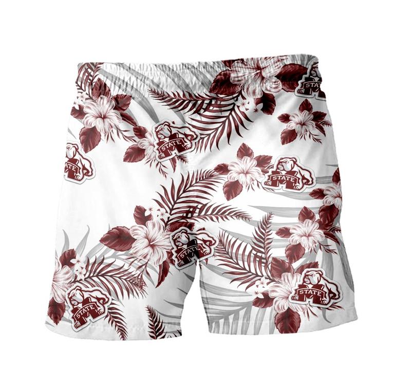 Mississippi State Bulldogs Hawaiian Clothing Tropical Flower Aloha Summer Hawaiian Day