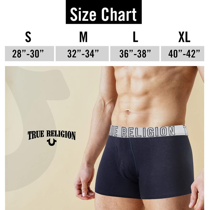 True Religion Mens Boxer Briefs Cotton Stretch Underwear for Men Pack of 6