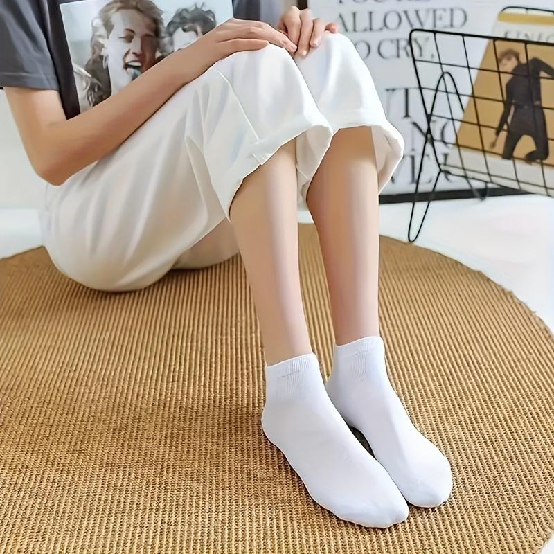 20 Pairs Of Men's Solid Low Cut Ankle Socks, Anti Odor & Sweat Absorption Breathable Socks, For All Seasons Wearing Menswear Underwear  Plain Beige