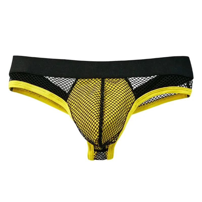 Mens fishing net smart thin strap sexy underwear new lace transparent underwear high stretch underpants Japanese man underwear