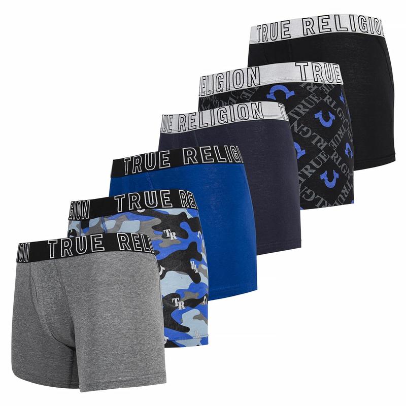 True Religion Mens Boxer Briefs Cotton Stretch Underwear for Men Pack of 6