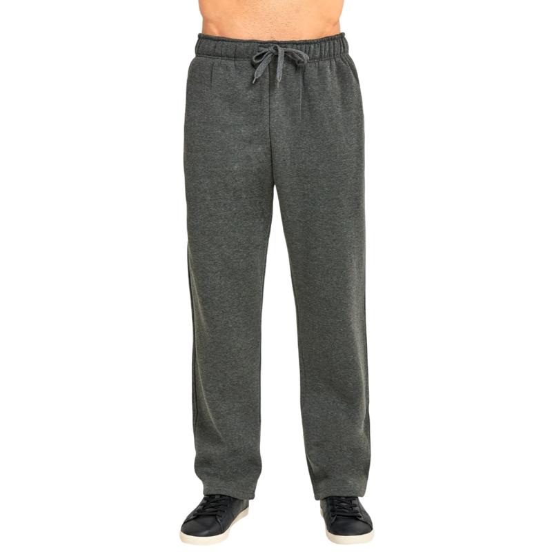 Men's Solid Heavyweight Fleece Sweatpants Cotton Blend with Drawstring and Packets S-3XL Regular Big & Tall Size Lounge Pants for Fall Winter Menswear