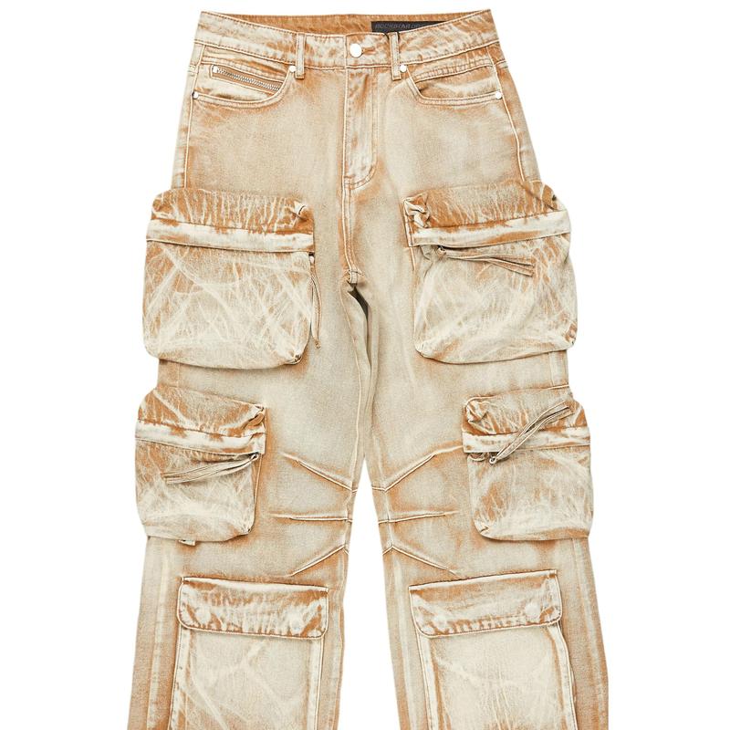 Lenz Beige Baggy Fit Jean