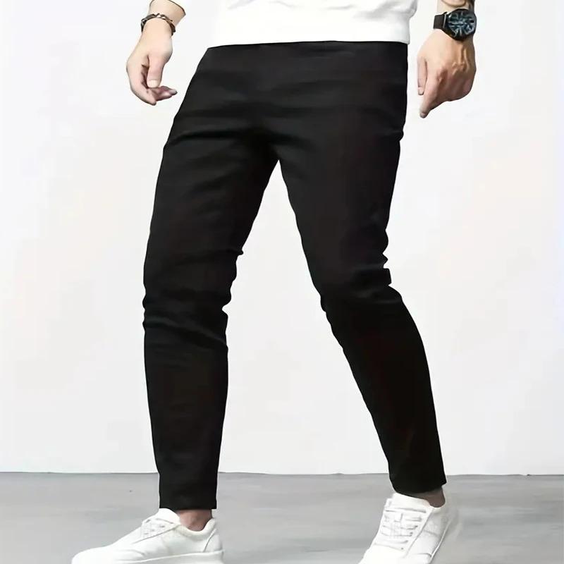 New Men Stretch Skinny Jeans Fashion Casual Slim Fit Denim Trousers White Black Blue Pants Male Brand Clothes size 27-36