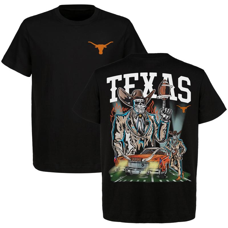 Warren Lotas - Texas Longhorns Football - Unique Retro Western Skeleton Cowboy Printed Shirt, Dead Man's Football Graphic T-Shirt, For Men and Women