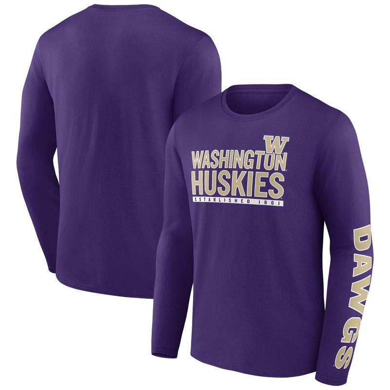 NCAA Washington Huskies Men's Chase Long Sleeve T-Shirt Team Licensed