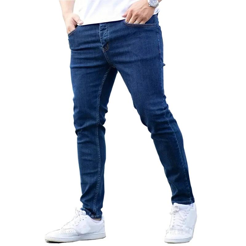 New Men Stretch Skinny Jeans Fashion Casual Slim Fit Denim Trousers White Black Blue Pants Male Brand Clothes size 27-36