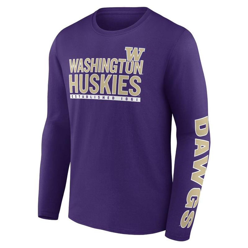 NCAA Washington Huskies Men's Chase Long Sleeve T-Shirt Team Licensed