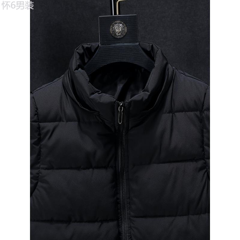 Classic Black Mid-Length Puffer Vest Jacket - Water-Resistant, Removable Hood, Adjustable Drawstring, Regular Fit, Sleeveless, 100% Polyester, Non-Stretch Solid Color Outerwear for Fall and Winter Seasons - Perfect for Casual Daily Wear Collar Menswear