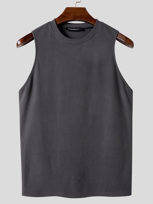 Men's Slim Mock Neck Tank Top, Casual Comfort Basic Sleeveless Tee for Summer, Menswear for Daily Wear, Streetwear, Please Purchase One Size Up