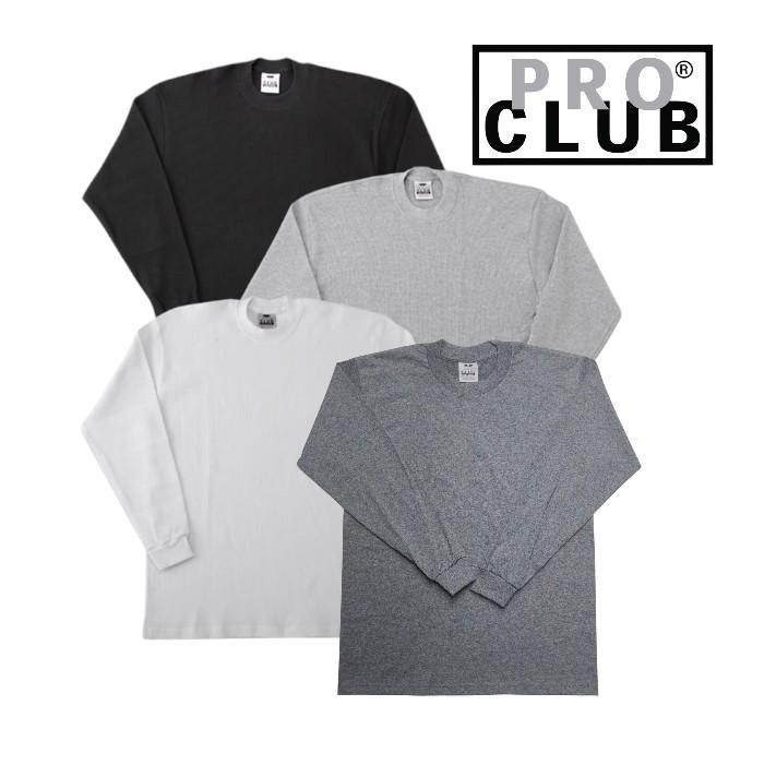 Proclub 3PK  Heavyweight Long Sleeve Shirt for Men - Menswear, Top Crewneck