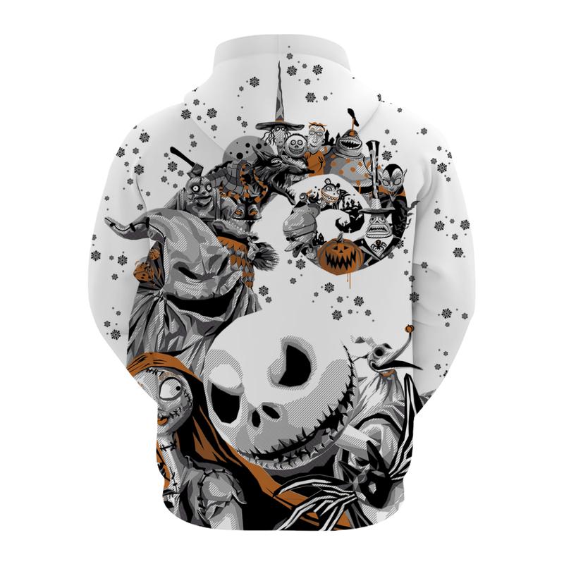 3D Print Nightmare Before Christmas Hoodie Pullover Hooded Fashion Sweatshirt with Pocket for Men Women