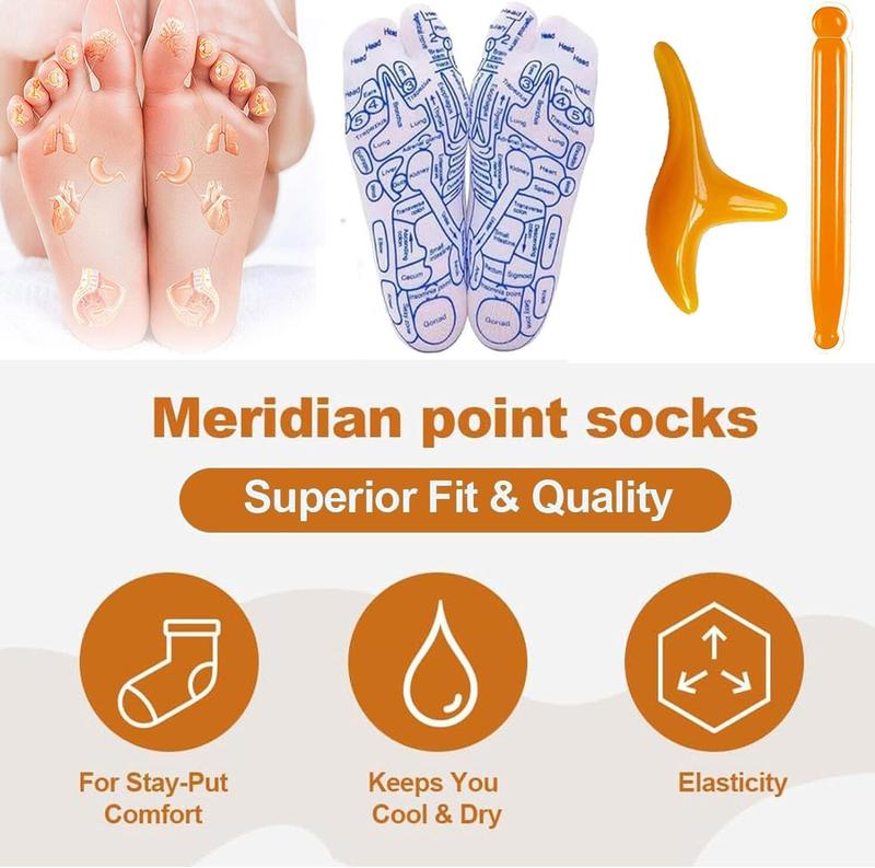 Reflexology Socks Set,Reflexology Socks with Massage Tool,Foot Relief and Acupressure Reflexology Foot Massage Socks Man Menswear reflexology sock