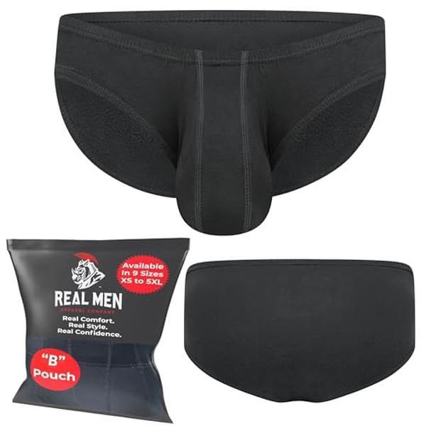 AresAccent Low-Rise Modal D or B Pouch Brief 1 pack - Black Sexy Menswear  Underwear Fashion Love Stylish Spandex Ball