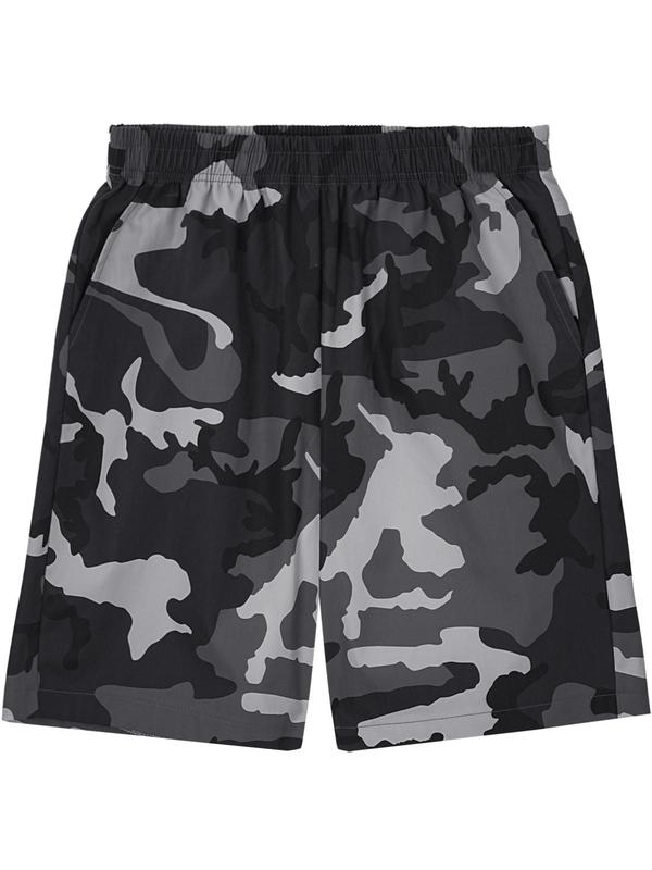 Men's Camo Print Pocket Elastic Waist Shorts, Summer Clothes, Regular Fit Casual Soft Comfy Straight Leg Shorts for Summer, Streetwear, Fashion Men's Bottoms for Beach Vacation