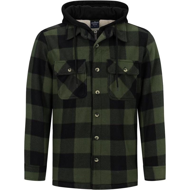 Hoodies for Men  Lined Heavyweight Flannel Jackets Fleece Plaid Winter Warm Coats