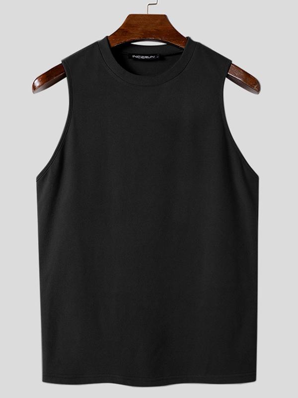 Men's Slim Mock Neck Tank Top, Casual Comfort Basic Sleeveless Tee for Summer, Menswear for Daily Wear, Streetwear, Please Purchase One Size Up