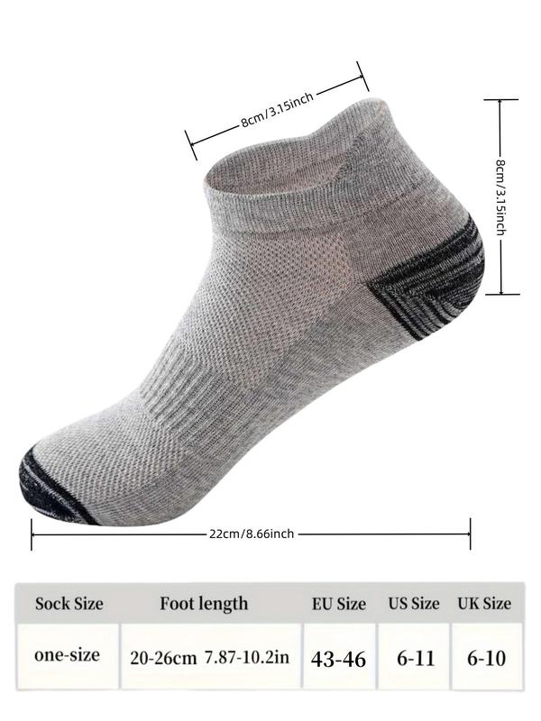 Men's Patchwork Print Ankle Socks, Casual Moisture Wicking Low Cut Socks, Soft Comfy Breathable Socks for All Seasons Daily Wear