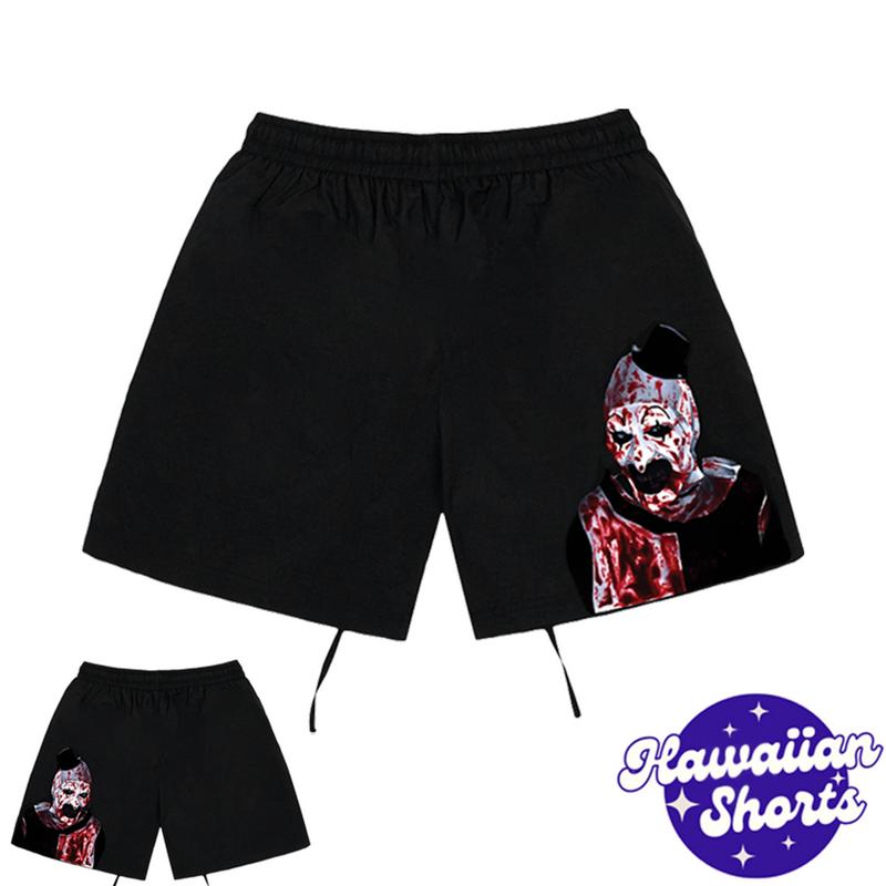 Psycho clown  high waisted booty short Beach Fit, Unisex Shorts for Women and Men