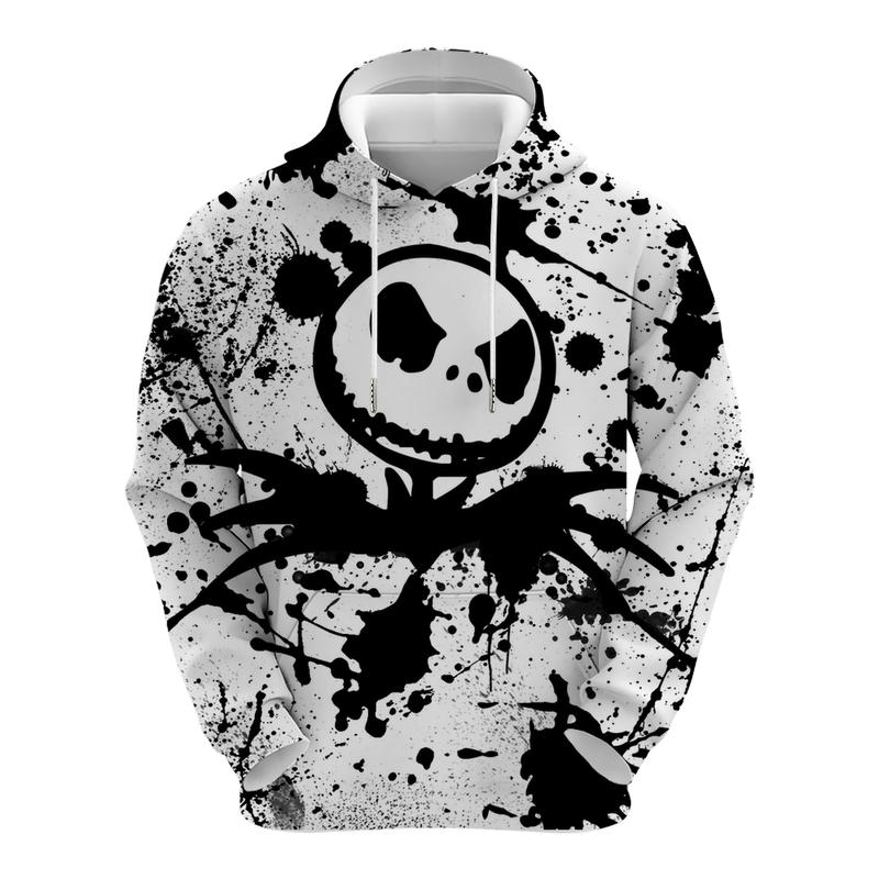 3D Print Nightmare Before Christmas Hoodie Pullover Hooded Fashion Sweatshirt with Pocket for Men Women