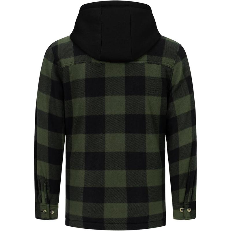 Hoodies for Men  Lined Heavyweight Flannel Jackets Fleece Plaid Winter Warm Coats