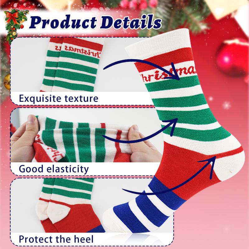 ANOTION Black Friday 2024 Christmas Sock - 12 Days of Christmas Advent Calendar Warm Socks for Men Christmas Countdown Calendar Gifts for Men Holiday Christmas Party Gifts 12 Pairs Christmas Tree Elk Snowman Socks