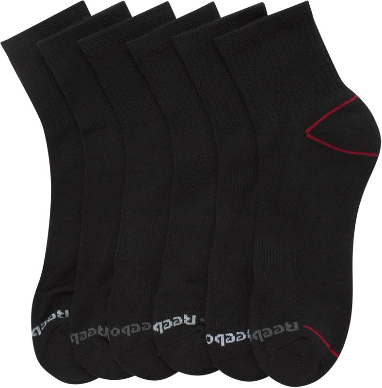 Mens Athletic Socks  Cushion High Quarter Cut Socks (6 Pack)