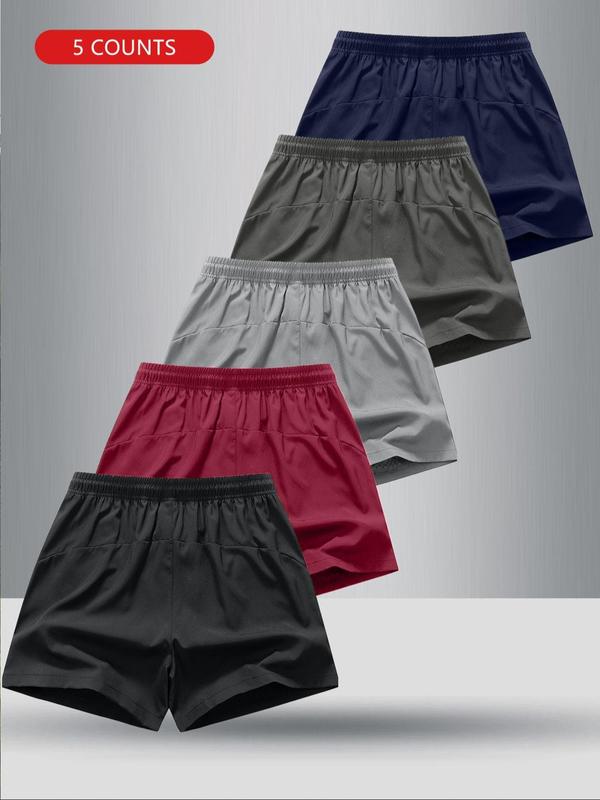 Men's Solid Drawstring Waist Shorts, Casual Regular Fit Zipper Pocket Shorts for Fall & Winter, Men's Bottoms for Daily Wear