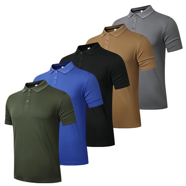 Mens Polo Shirts Moisture Wicking Short Sleeve Performance Quick Dry Athletic Golf Shirts