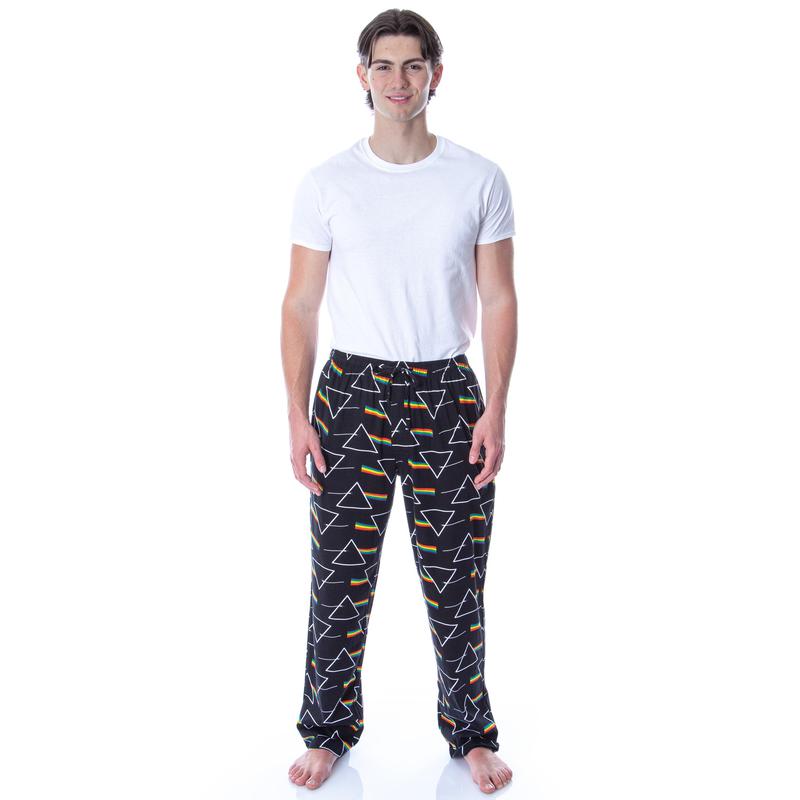 Pink Floyd Pajama Pants Adult Dark Side of the Moon Prism Sleepwear Bottoms Lounge Pants