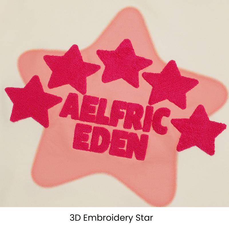 Aelfric Eden Vintage Embroidery Star Oversized Hoodie