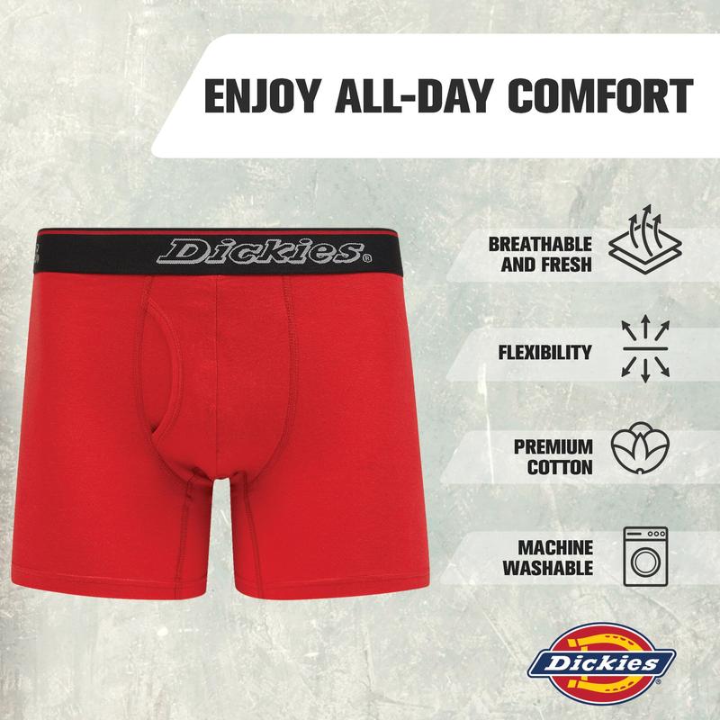 Dickies Mens Boxer Briefs Cotton Underwear for Men 5 Pack