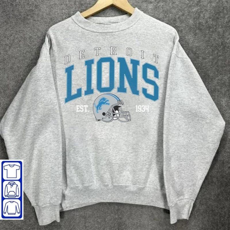 Detroit Lions Sweatshirt, Detroit Football Crewneck, Detroit Shirt - Sport Graphic Tees - Unisex Sweatshirt - For Women And For Men - Football Fan Gifts