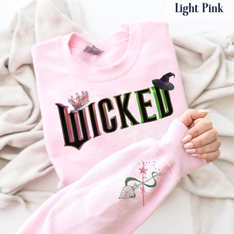 Wicked Glinda Elphaba Sweatshirt Hoodie, Defy Gravity Broomstick Magic Wand, Wizard Movie Shirt Wicked Musical Fan Gift Shirt Land of Oz Ideal Gift