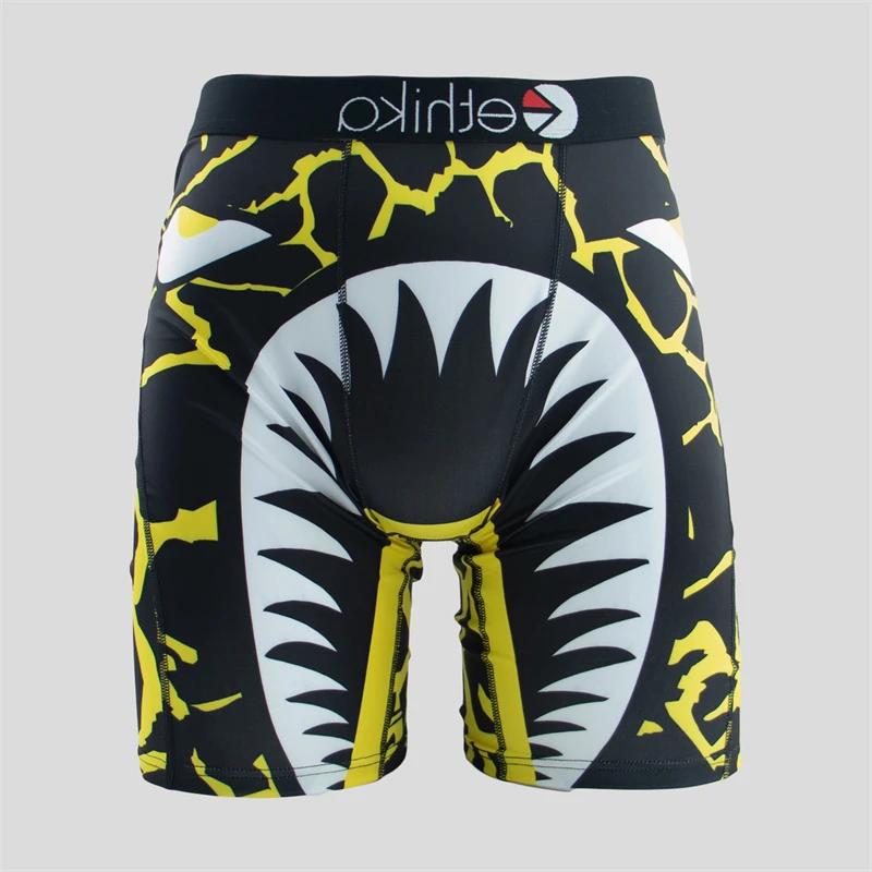 Set of 3 sexy mens ethika briefs in fashion prints, breathable fabrics, plus sizes, mens athletic boxer briefs, and novelty boxer briefs sexy shark pattern boxer briefs