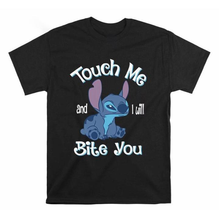 Lilo & Stittch Touch Me And I'll Bite You Funny T shirt, Retro Magic Kingdom Shirt, Aloha Tropic Surf, Cute Shirt Sweatshirt, Hoodie, Comfort Colors